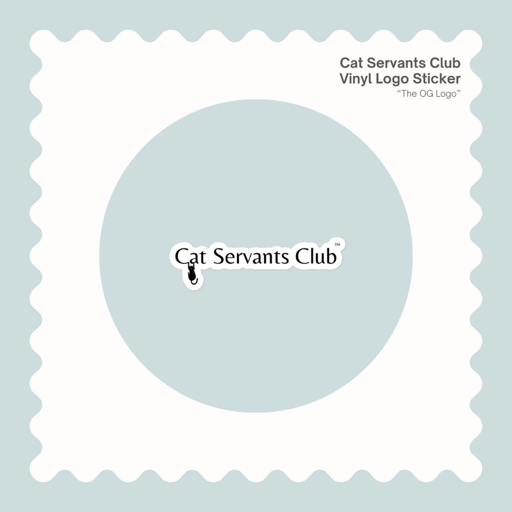 cute cat sticker for laptops and water bottles – Cat Servants Club