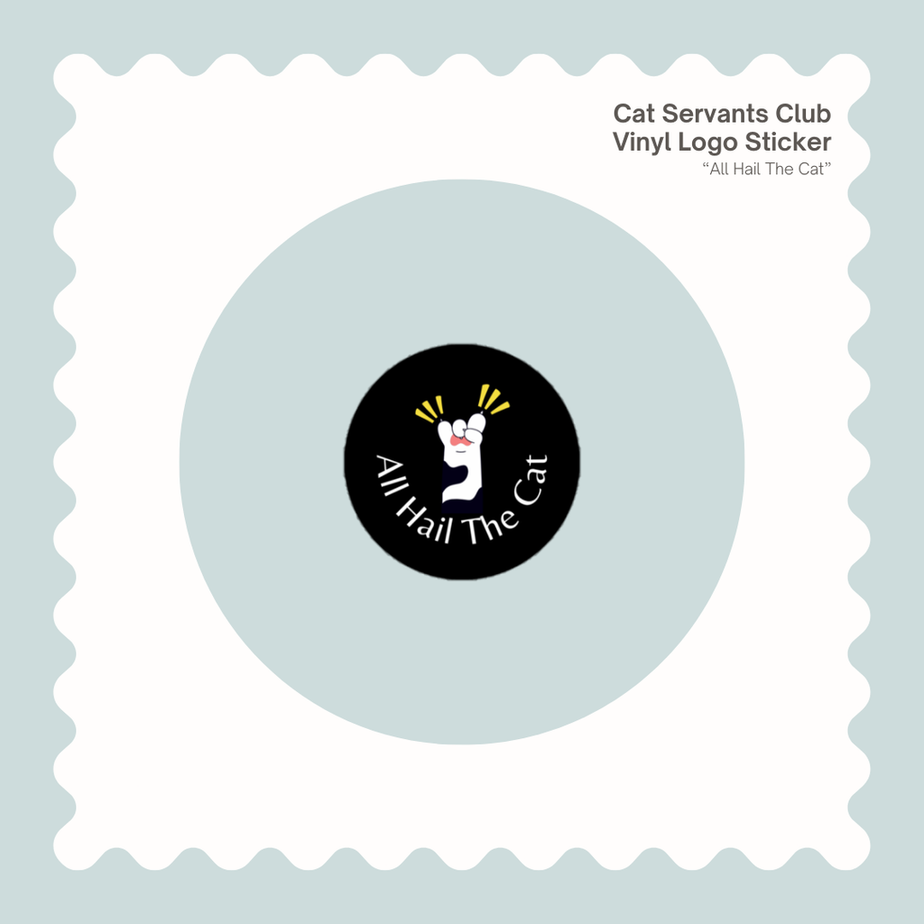 cute cat sticker for laptops and water bottles – Cat Servants Club