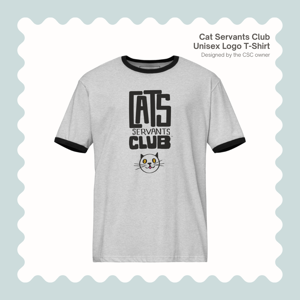 Cat Servants Club Logo T-Shirt – Hand-Drawn Design